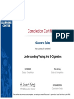 Completion Certificate: Giancarlo Salas