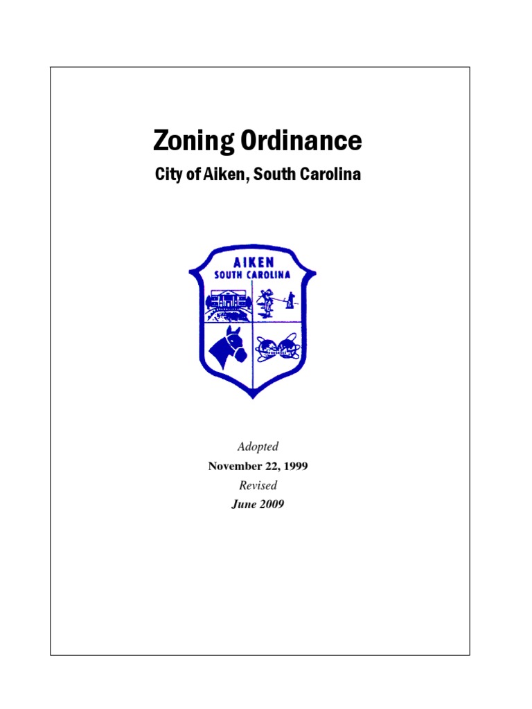 City of Aiken, SC Zoning Ordinance PDF Zoning Building