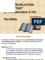 Divine Revelation By Letter - The Bible.ppt