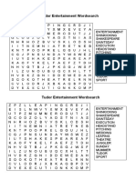 Tudor Era Entertainment Wordsearch Puzzle