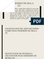 Pago indebido de mala fe: devolución y restitución