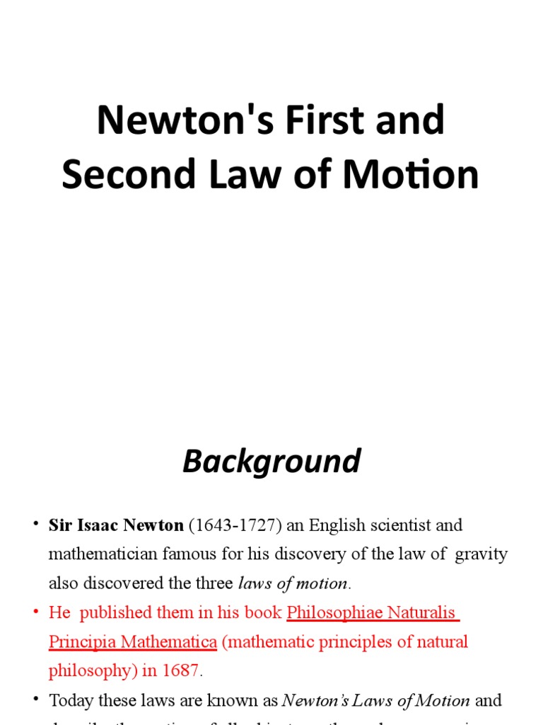 Newton's First and Second Law | PDF | Inertia | Force