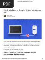 Wireless Debugging Through ADB in Android Using WiFi PDF