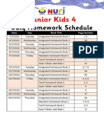 Homework Schedule J4 July