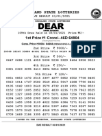 Nagaland State Lotteries: 1st Prize 1 Crore/-46D 64904