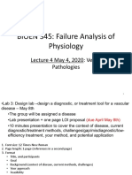 BIOEN 345: Failure Analysis of Physiology: Lecture 4 May 4, 2020: Vessel Pathologies