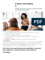 10 dicas para fazer uma ótima apresentação