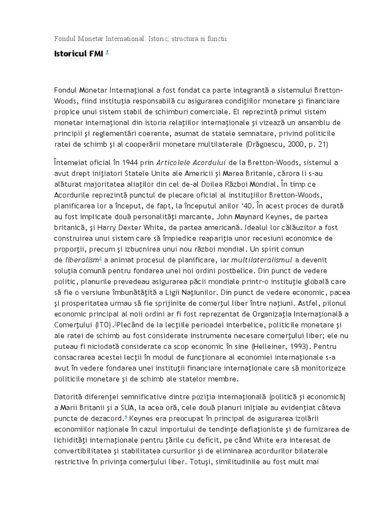 Fondul Monetar International | PDF