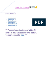 Write At Home _ Past editions