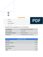 Cie en Bref: Présentation Générale de L'Entreprise