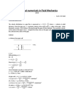Some Important Numericals in Fluid Mechanics PDF