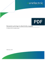 Dynamic Pricing in Electricity Supply: A EURELECTRIC Position Paper