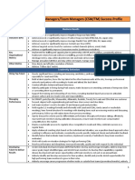 Customer Service Managers/Team Managers (CSM/TM) Success Profile