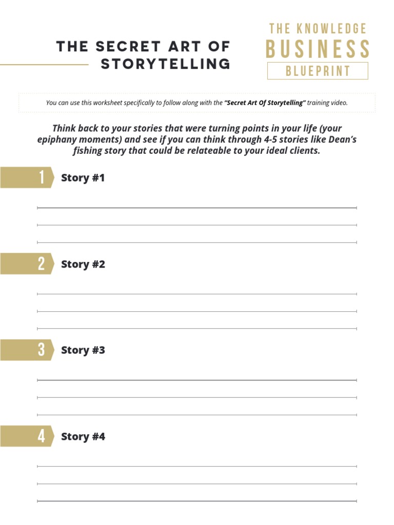 Storytelling Worksheet Guide | PDF