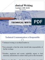 Technical Writing Lecture 2