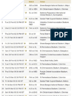 Worldcup Schedule