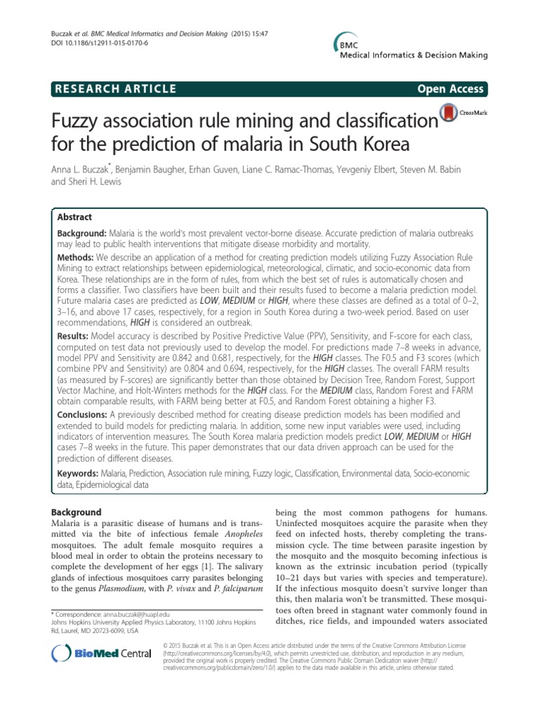 Fuzzy Association Rule Mining and Classification For The Prediction of ...