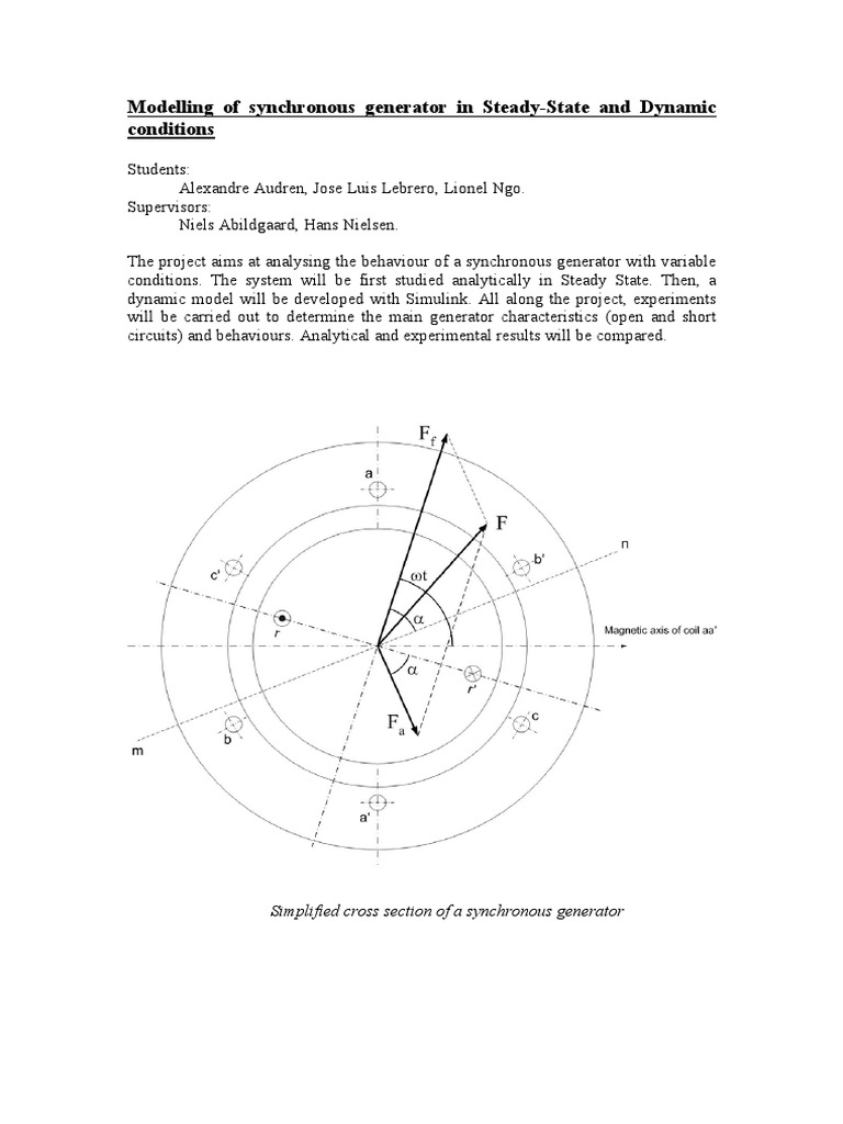 Synchronous Generator Modeling Study | PDF | Technology & Engineering