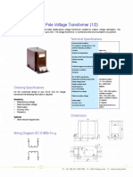 UGZ D2 - Double Pole Voltage Transformer (1/2) : Technical Specifications