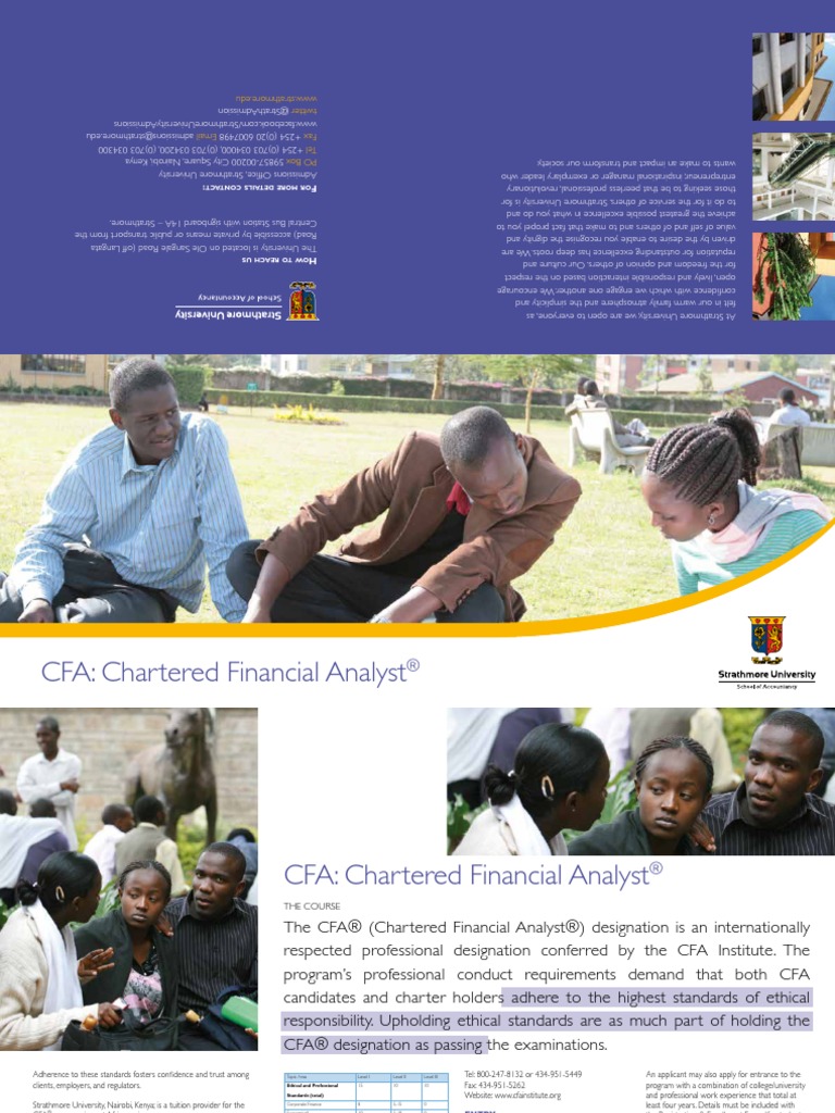 CFA: Chartered Financial Analyst | PDF | Academic Degree | Test ...