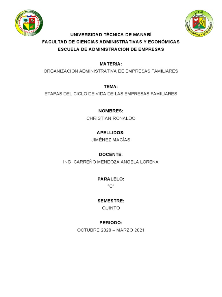 Etapas del Ciclo de Vida Familiar | PDF | Iniciativa empresarial | Empresas