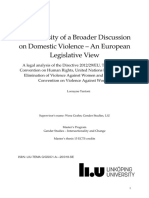 The Necessity of A Broader Discussion On Domestic Violence - An European Legislative View