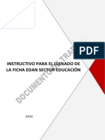 Instructivo para El Llenado de La Ficha EDAN Sector Educación PDF