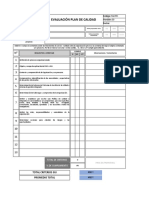 EVALUACIÓN PLAN DE CALIDAD Propuesta