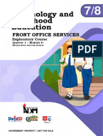 Front Office Services: Exploratory Course