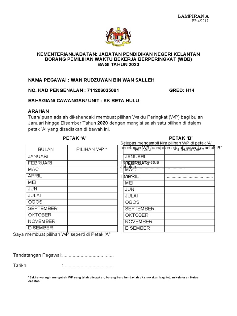 Borang wp pdf