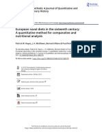 European Naval Diets in The Sixteenth Century A Quantitative Method For Comparative and Nutritional Analysis