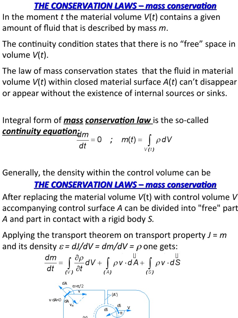 Mass and Momentum Conservation Laws | PDF | Boundary Layer | Fluid Dynamics