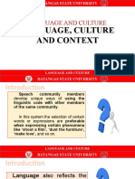 Language, Culture and Context