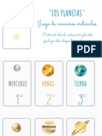 LOS PLANETAS Juego Números Ordinales PDF