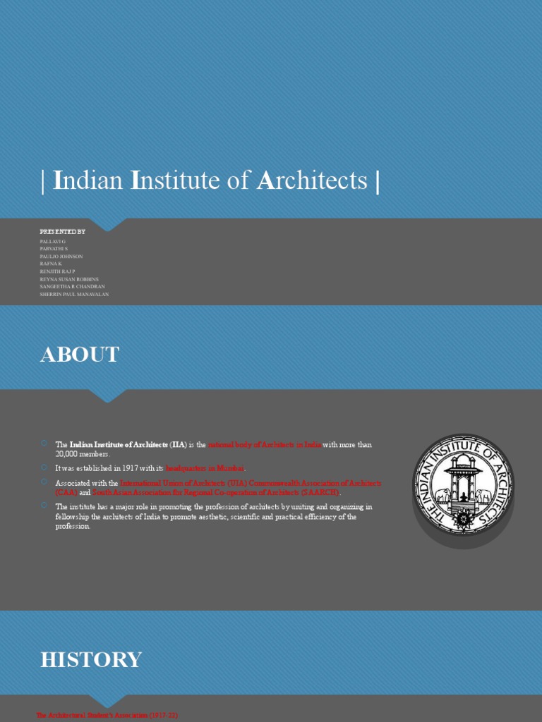 Indian Institute of Architects-1 | PDF | Architect | Libraries