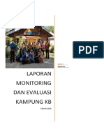 Format Pelaporan Monitoring Evaluasi Kampung KB Percontohan & Non Percontohan