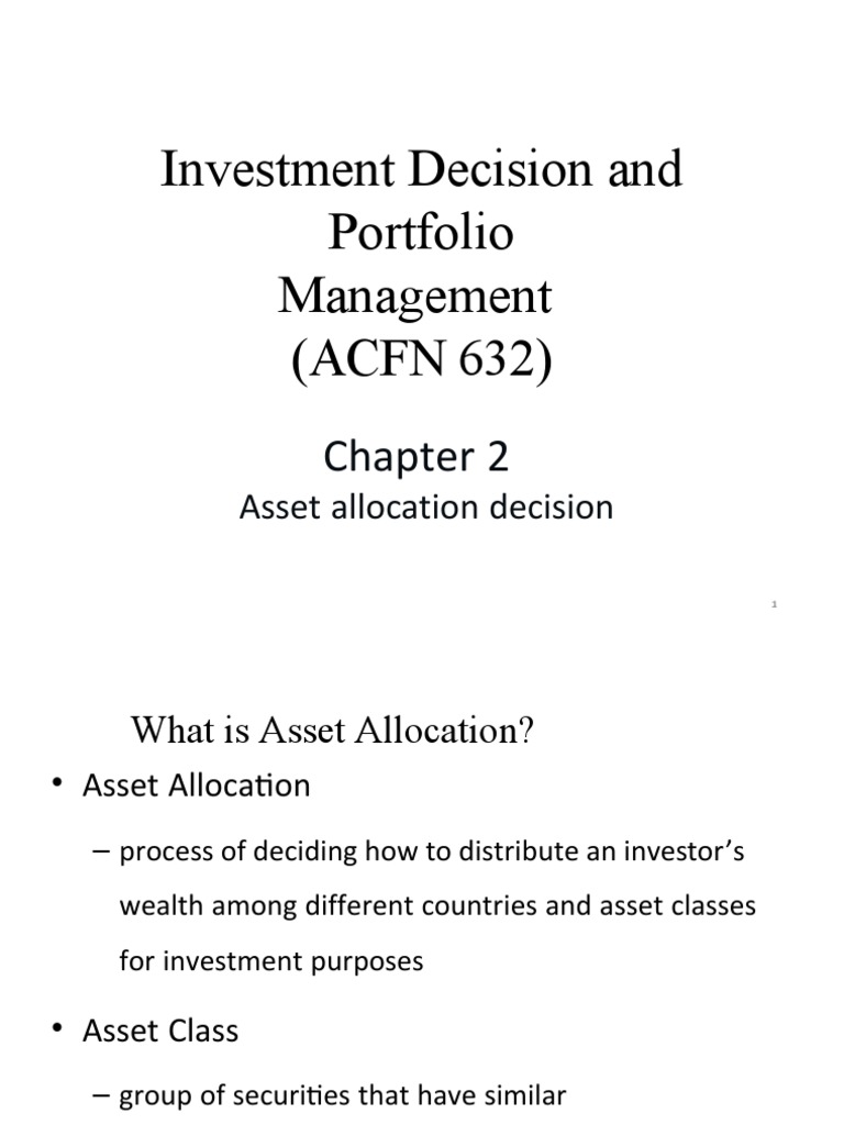 Asset Allocation in Investment Strategy | PDF | Asset Allocation | Investor
