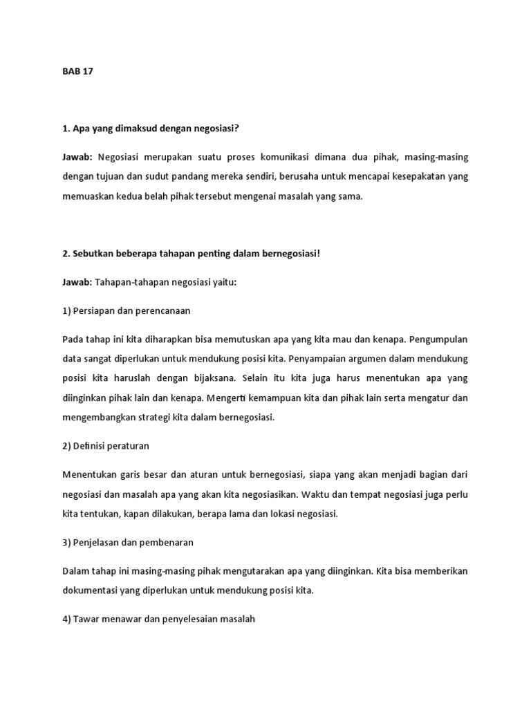 Quiz Bab 17 18 | PDF | Karier & Perkembangan