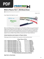 MCQ in Physics Part 1 ECE Board Exam