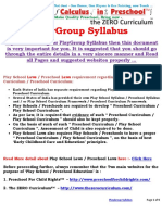 Playgroup Syllabus: Play School / Preschool Requirement Regarding Play School Curriculum / Preschool Curriculum