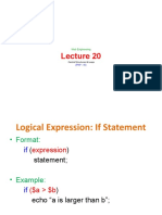 Web Engineering: Control Structures & Loops