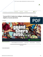 Trucos GTA V: todos los códigos, desbloqueables, dinero rápido y trucos  secretos