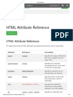 HTML Attribute Reference: W3schools