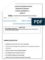 Ayman Aqeel - Assignment 2 Science Grade 9