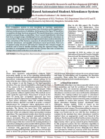 Face Recognition Based Automated Student Attendance System
