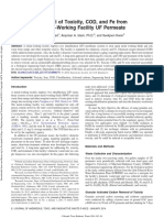 Removal of Toxicity, COD, and Fe From A Metal-Working Facility UF Permeate