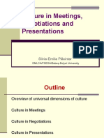 Cultural Considerations in Meetings, Negotiations and Presentations