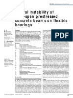 Lateral Instability of Long-Span Prestressed Concrete Beams On Flexible Bearings