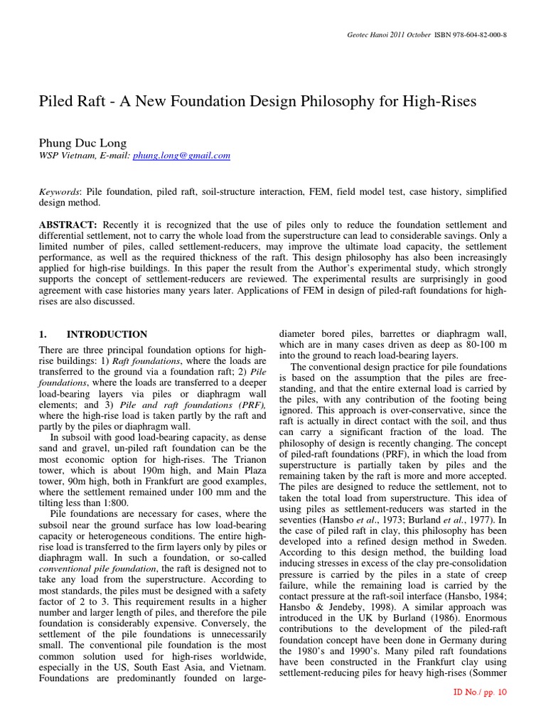Piled Raft Foundations for High-Rises | PDF | Deep Foundation ...