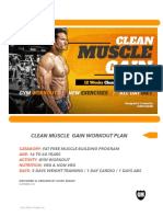 Clean Muscle Gain Workout Plan